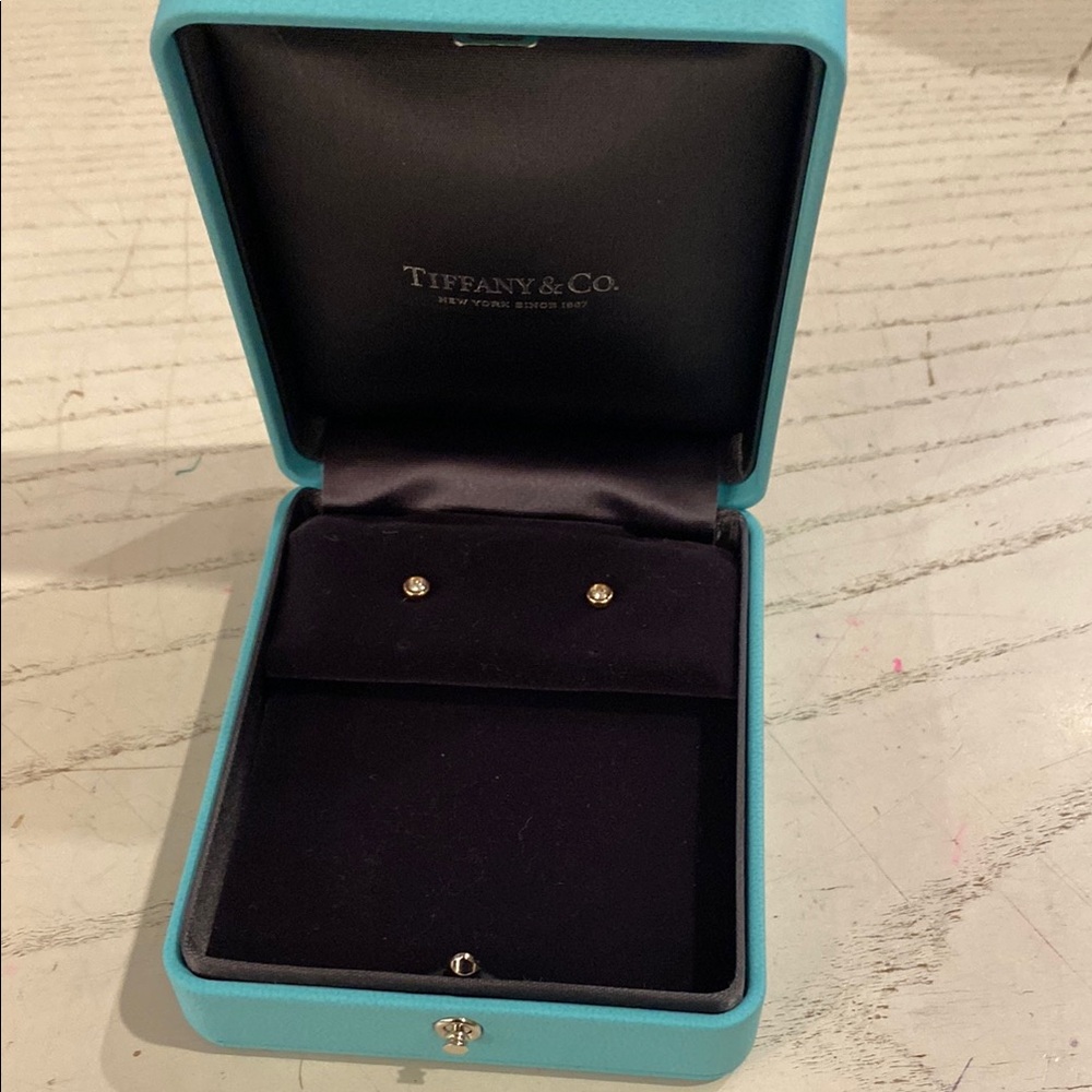 Tiffany & Co. Stud Earrings in Blue Box
